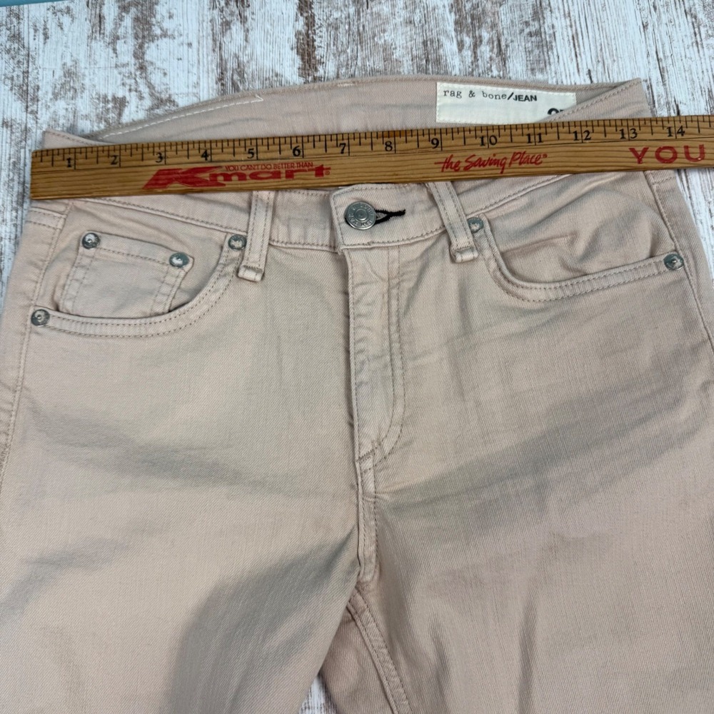 NWT Rag & Bone Jean Skinny Pink/Beige Mid Rise Stretch Pants Sz 27 MSRP $190 - Picture 6 of 7